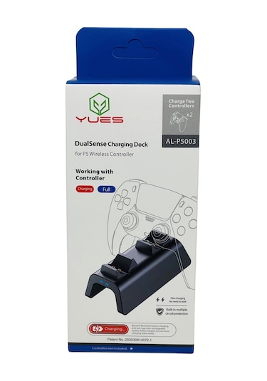 Yues PS5 Joystick Şarj Standı Dualsense Hızlı Şarj İstasyonu Göstergeli