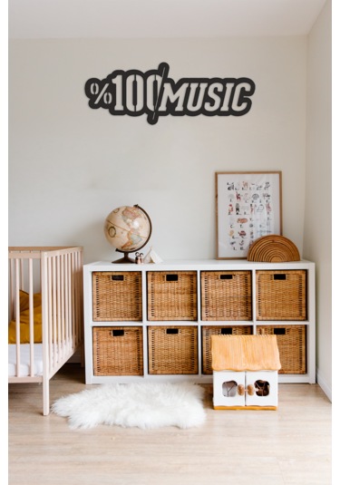 Müzik %100 Mdf Duvar Dekorasyon Ürünü 40x15 Cm