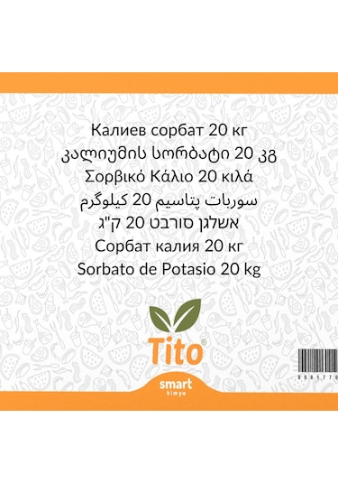 Potasyum Sorbat E202 20 Kg