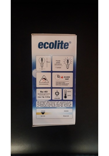 Ecolite 5'li Paket E14 Gün Işığı Rustik Top Led Ampul