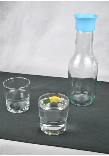 Cam Sürahi Seti Detoks Kapaklı 1 Litre Sürahi Ve 2 Adet Paşabahçe