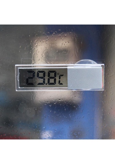 Sıcak Lcd Dijital Termometre Sıcaklık Ölçer Mini Kapalı Açık Vantuz