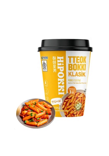 Hipokki Acı Ve Tatlı Soslu Kore Tteokbokki Pirinç Keki 120gr 20'li Set
