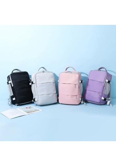 Createtech Seyahat Çantası, Usb Şarj, Hırsızlık Önleyici, Şık Kadın El Çantası - Gri Gri