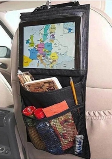Koltuk Arkası Telefon Uyumlu & Tablet & Tutucu Araba Eşya Düzenleyici Organizer Kılıf Siyah