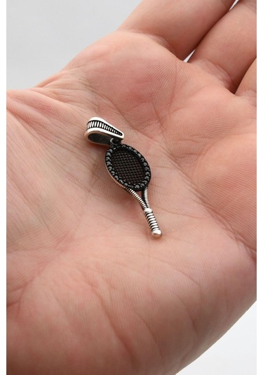 Kolye Ucu Tenis Raketi 925 Ayar Gümüş 902412 Gümüş