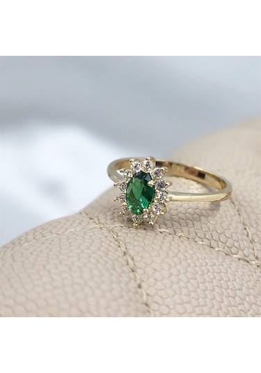 1 05 Karat Zümrüt Yeşili Taşlı 0 30karat Pırlanta Signty Taşlı Vintage Tasarım 925 Ayar Gümüş Yüzük