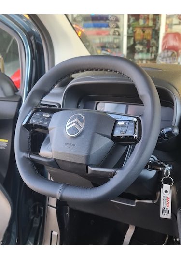 Dikmeli Direksiyon Kılıfı Citreön Uyumlu Berlingo 2024 38 11cm Siyah