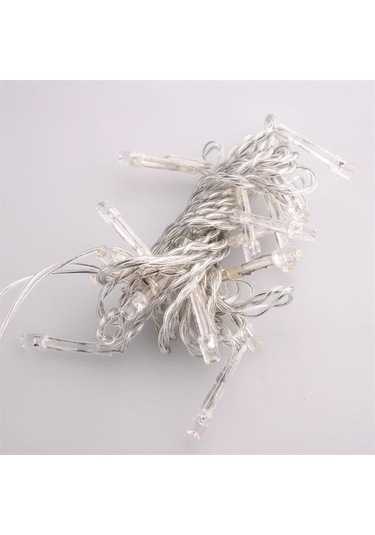 Buffer 100 Ledli 8 Fonksiyonlu 10 Metre Led Aydınlatma Dekor Lambası Beyaz -m11 Beyaz