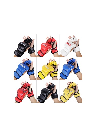 Reedark Kara Kaplan Pençe Desenli Profesyonel Yarı Parmak Dövüş Eldiveni - Mma, Boks, Ufc, Sandık Egzersizi İçin Erkek/kadın/çocuk Siyah