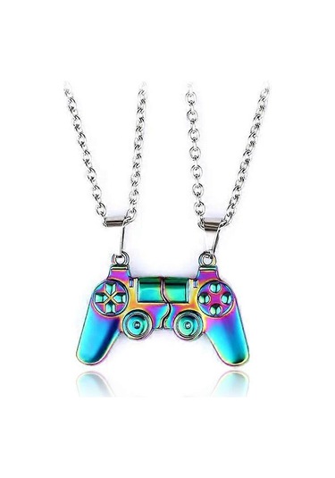 Yaratıcı Manyetik Oyun Kumandası Eşleşen Kolye Arkadaş Aşıklar Çiftler İçin, Eşleşen Oyun Kumandası Manyetik Çekici Kolye En İyi Arkadaş Erkek Veya O İçin Silver Yaratıcı Manyetik Oyun Kumandası Eşleşen Kolye Arkadaş Aşıklar Çiftler İçin, Eşleşen Oyun Kumandası Manyetik Çekici Kolye En İyi Arkadaş Erkek Veya O İçin Silver