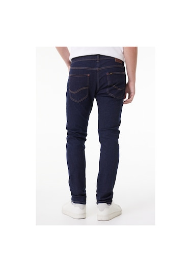 Lee Luke Slim Fit Dar Kesim Düşük Bel Dar Paça Lacivert Erkek Esnek Jean Denim Kot Pantolon L71908836 Koyu Lacivert