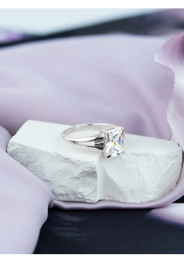 Asj Taşlı Gümüş Nişan Yüzük 925 Ayar Gümüş 466594714 Beyaz