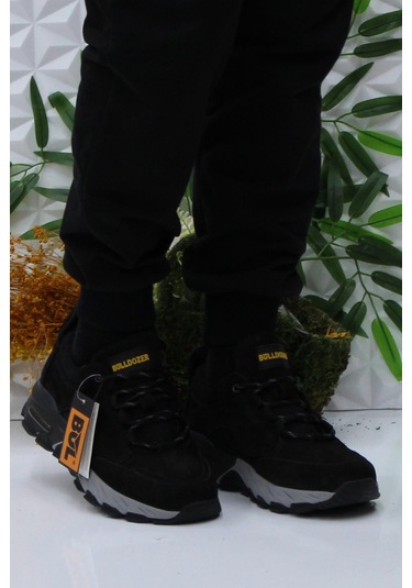 Bulldozer 250011 Siyah Nubuk Rahat Orijinal Ürün Hakiki Deri Erkek Ayakkabı Siyah