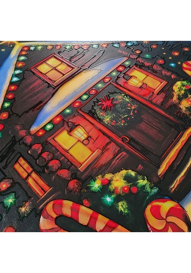 Baston Şekerli Yeni Yıl Evi Kapı Ve Duvar Süsü 30x30