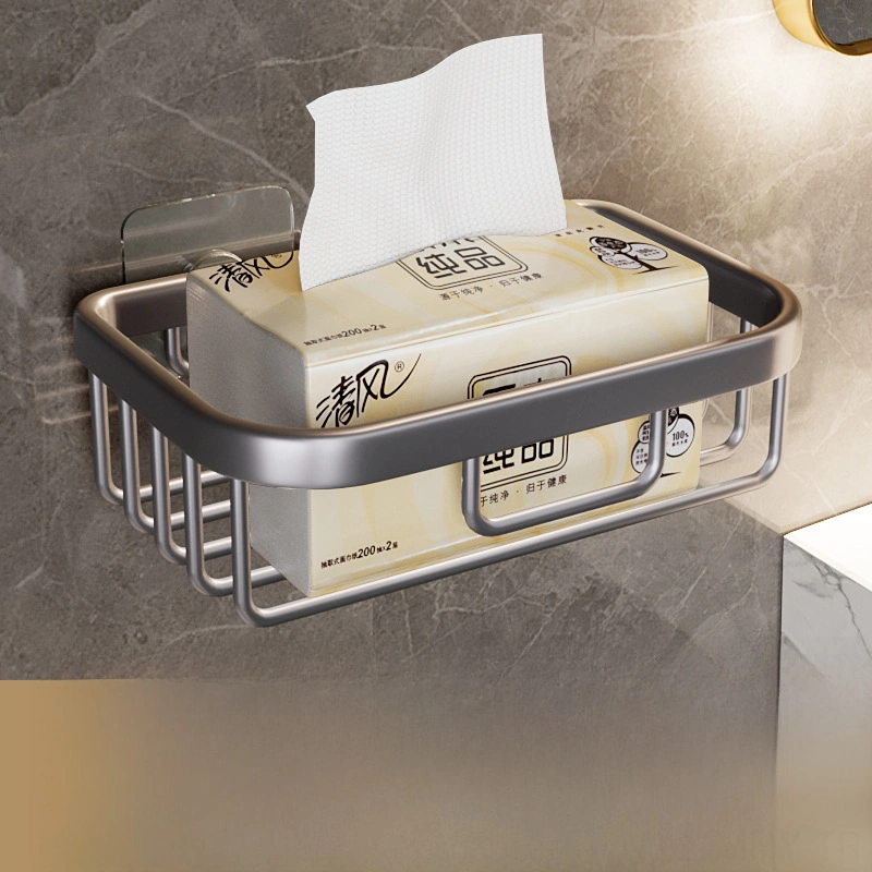 Monyee Banyo Tuvalet Kağıdı Rafı - Delmezsiz Kurulum, Siyah Gri Kare Desen, Dayanıklı Oksijenli Yüzey, Uzun Ömürlü Depolama Çözümü Diğer