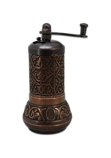 Acar Antik Osmanlı Motifli Bakır Değirmen Gümüş