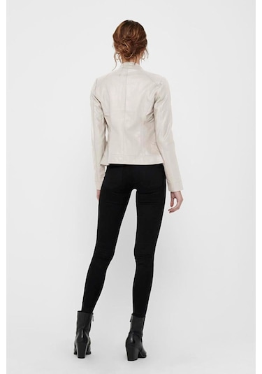 Only 15081400 Onlbandıt Faux Leather Bıker Otw Noos Kadın Deri Pıu Ceket Moonstruck