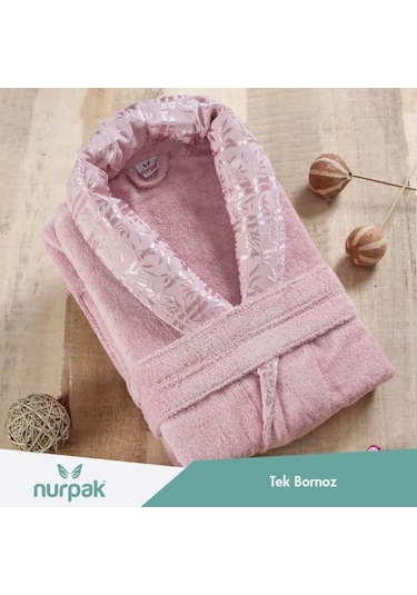 Nurpak Bambu Tek Bornoz Gül Kurusu Gülkurusu