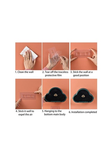 Tuvalet Duvar Asılı Doku Depolama Kağıt Tutucu Kanca Ile Banyo Ev Dekorasyon Yok Yumruklu Bulut Şekilli Dağıtıcı Taşınabilir Tuvalet Kağıdı Sahipleri 16.5 x 12.2 x 11.2 CM