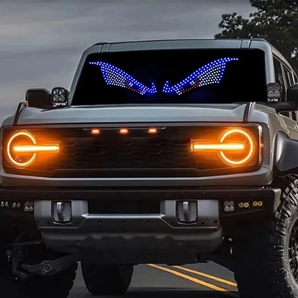 Trendooze Turcoshop11 5v Araç Cam Led Işık Şeridi, Mavi-kırmızı Xl10 Dekorasyon Led