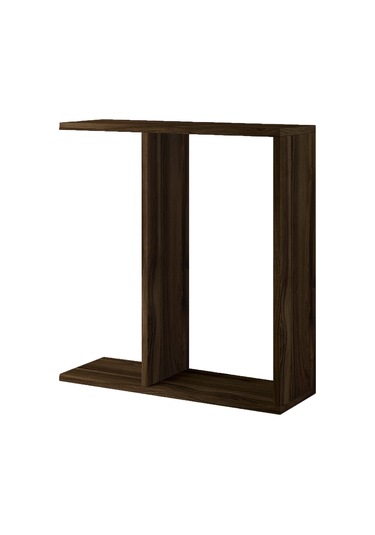 Lotus Modern Yan Sehpa Kitaplıklı Ve Dekoratif Tasarım Ceviz