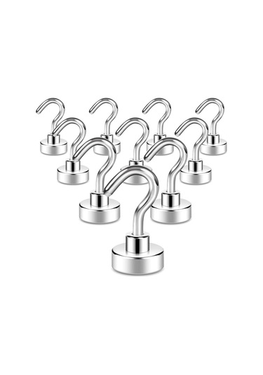 10 Adet Manyetik Kanca, Kancalı Güçlü Toprak Mıknatısları