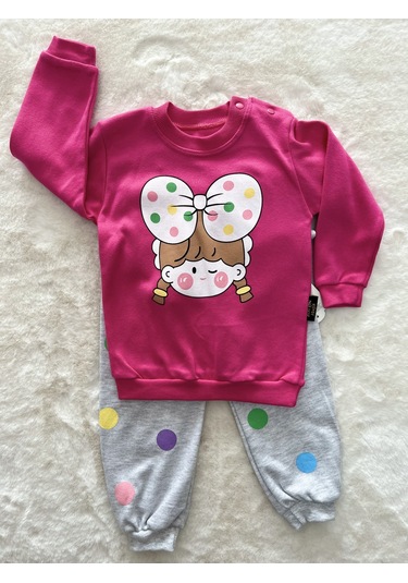 Kız Kafalı İkili Takım Fuşya