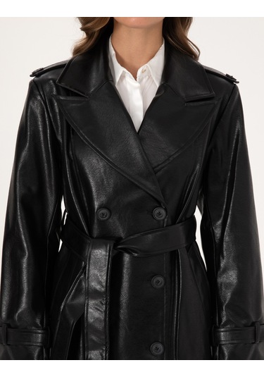 Pierre Cardin Kadın Siyah Trençkot 50295956-vr046 Siyah