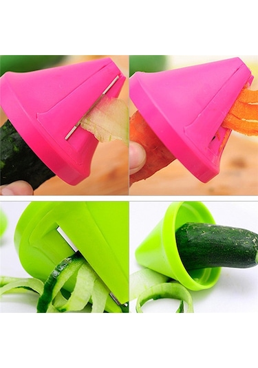 Mutfak Huni Modeli Spiral Dilimleyici Sebze Kuşkusuz Havuç Kesici Kırmızı , Boyut:havuç Kesici Kırmızı Diğer