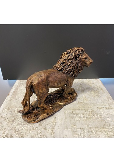 Dekoratif Bronz Büyük Aslan Biblo