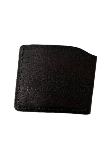 Gerçek Deri El Yapımı Özel Tasarım El Yapımı Klasik Cüzdan Siyah