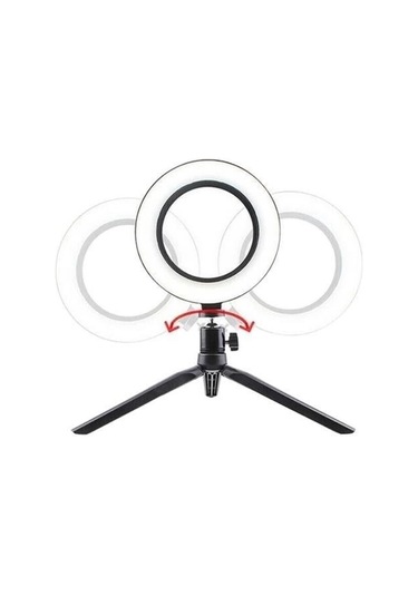 Buffer 8inç 20cm Youtube Instagram Tiktok Selfie Stüdyo Video Fotoğraf Ring Light Tripod Led Halk Renk