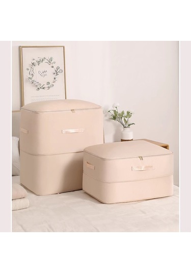 Lemestar Kıyafet Ve Yorgan Saklama Çantası - Su Geçirmez Nem Engellici - Dayanıklı Çift Yönlü Reşat - Geniş Tutamaklı - Pembe 54x42x60 Cm Pembe