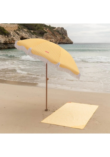 Flamingueo Caramel Plaj Ve Bahçe Şemsiyesi Sarı Sarı