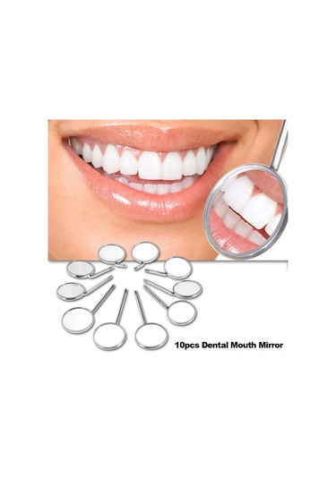 Samdoo 10 Adet Paslanmaz Çelik Diş Bakımı Aleti - Profesyonel Diş Araçları, Ağız İçini Net Görüntülemek İçin 45 Derece Tasarım