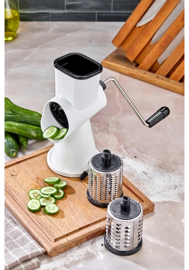 Cooker Paslanmaz Çelik Çevirmeli Rende Kollu Sebze Doğrayıcı Ckr3380-siyah Siyah