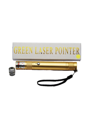 Lunaev Lazer Poınter Usb Li - Gold Yeşil Lazer Metal Kasa Beyaz Kutu