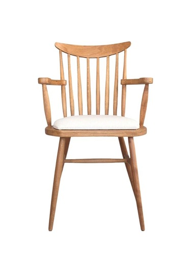 Cotswold Ahşap Kolçaklı Sandalye Natural - Beyaz
