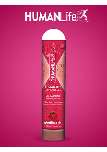 HumanLife Çilek Aromalı Kayganlaştırıcı Jel Lubricant 125 ML