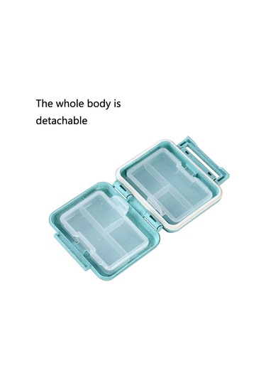 Sones Js0018 Buğday Taşınabilir Mühürlü Hap Kutusu 6 Bölmeli Hap Sağlık Bakım Kutusu Pembe