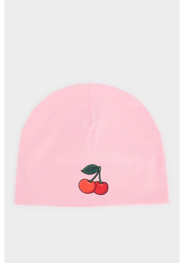 Defacto Kız Çocuk Baskılı Pamuklu Bere F2398a825smpn22 Pembe