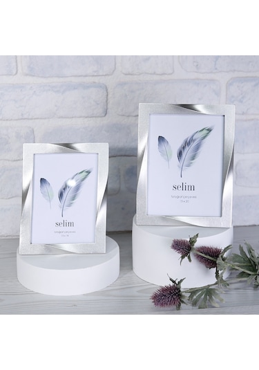 Selim 15 x 20 CM Curved Çerçeve Gümüş