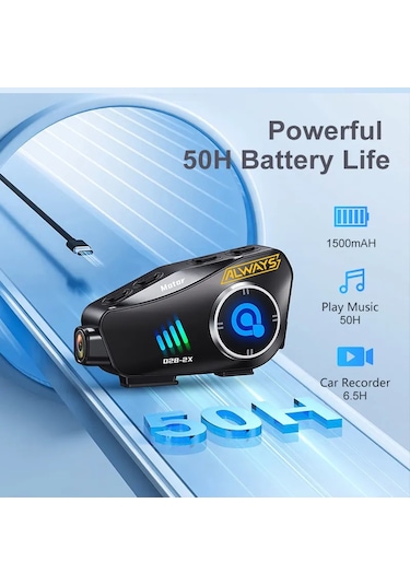 Q28 2x İntercom 500m Telsizli Kameralı Hd 1080p İpx6 Su Geçirmez İntercom