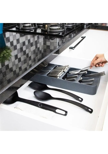 9 Bölmeli Çekmece Kaşıklık Geniş Çok Amaçlı Çekmece Düzenleyici Çatal Kaşık Bıçak Organizer Diğer