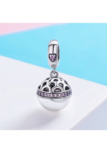 Fastbuy S925 Ayar Gümüş Aşk Sürpriz Kolye Ve Dıy Bilezik Aksesuarları Pembe Çok Renkli Çok Renkli