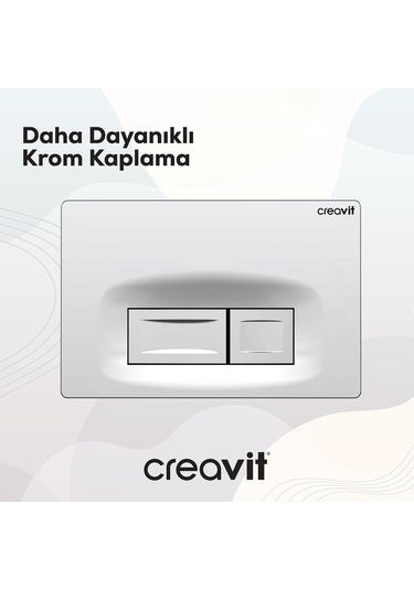 Creavit Ore Parlak Krom Kaplama Kumanda Paneli GP3004.00 Parlak Krom