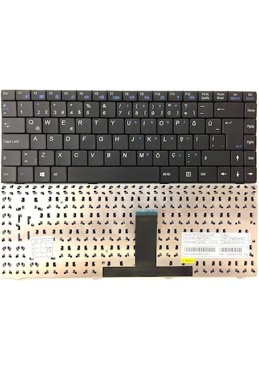 Clevo W84T0 Notebook Klavye Tuş Takımı 6-80-W84T0-251-1