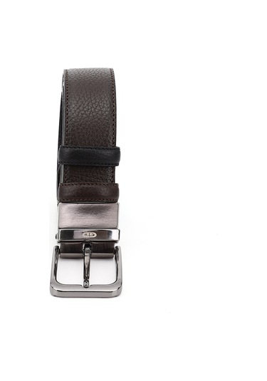 Gönderi R Siyaha Kahve Hakiki Deri 3,5 Cm Çift Taraflı Klasik Kemer Siyah - Kahverengi