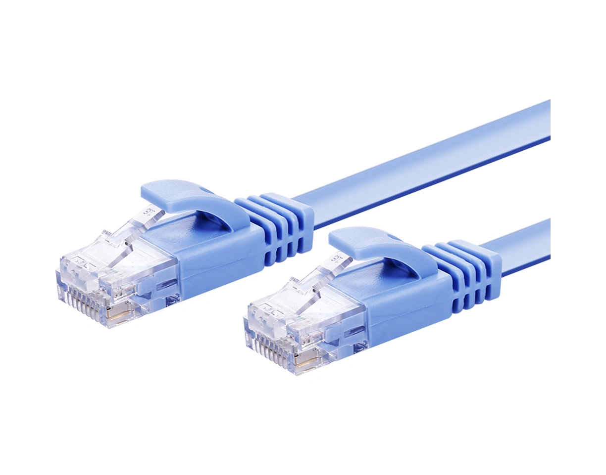 Qingmipy 10 Metre Mavi Rj45 Cat6 Saf Bakır Ağ Kablosu, 1000mbps 1000mhz Hızlı Veri Transferi, Ev Ve Ofis İçin